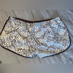 Billabong White and Brown Patterned Shorts